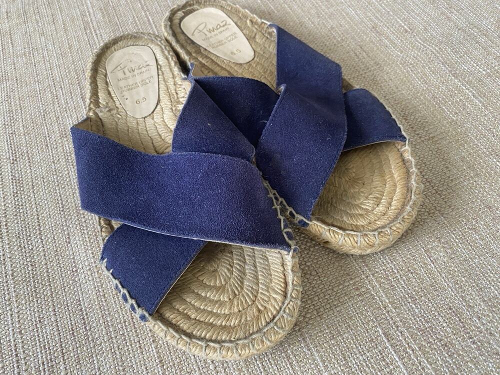 PRIMA 2 Anthropologie Leather Espadrilles Shoes Made in Spain 6.5